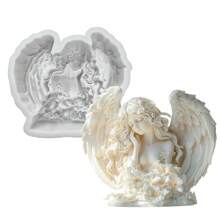 Angel Silicone Mold, Resin Casting Mold, Jewelry Casting Tool, Suitable For Spring, Valentine's Day, Father's Day, Mother's Day, Thanksgiving, Birthday Gift DIY Mold, Suitable For Candle Plaster Handmade Soap, Suitable For Home Decoration, Accessories, Ornaments