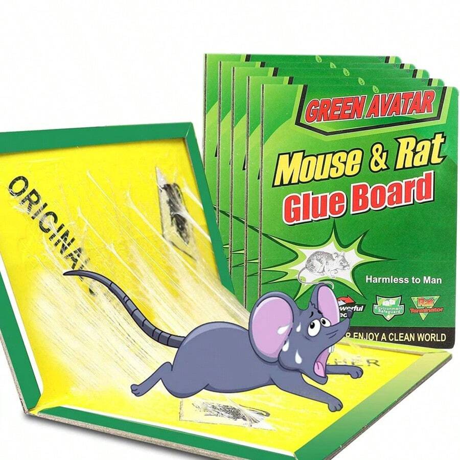1pc/10pcs Large Mouse Trap, Bulk Sticky Trap, Upgraded Large Mouse Sticky Trap, Mouse Sticky Trap, Snake Sticky Trap, Mouse Sticky Mats For Catching Mice, Indoor & Outdoor Use, Easy To Set, Extra Large - Multicolor - View 1