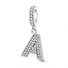 1 pieza Encantos con letra 26 caracteres alfabéticos en 3 estilos diferentes, cuentas de corazón plateadas y doradas, encantos para pulseras, collares, llaveros, cuentas para hacer joyas DIY, regalo único para amigos, familia y pareja