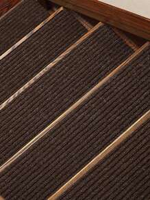 8 PIEZAS Pisadas antideslizantes para escaleras - Alfombras adhesivas de doble cara para escalones de madera/concreto, interior/exterior, almohadillas de seguridad con reducción de ruido (instalación sin taladro)