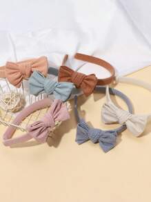 1pc Cute Fabric Bow Headband, Fashionable Headband Accessory, Minimalist Hair Clip Head Decor