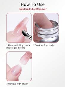 RS NAIL Removedor de gel de uñas para uñas postizas de 120ml, fácil de remover, gel de uñas sólido sin acetona, con esponja práctica y rápida, sin desperdicio, no daña las uñas, removedor profesional para uñas postizas