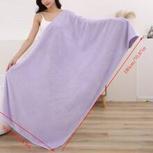 1 pièce Serviette de bain extra large pour adulte 90 cm * 180 cm, pour une utilisation quotidienne, serviettes de douche pour le salon de beauté, l'hôtel, les sports, les essentiels de la maison, la serviette, les soins de la peau Serviette de bain - taro violet - Voir 6