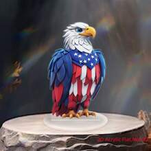 4th Of July Desk Ornament 2D Flat Bird Acrylic Decorations Desktop Decor For Home And Holiday