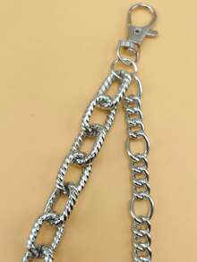 1pc Halloween Double-Layer Twisted Metal Chain, Vintage European Style Bizarre Chain, Punk Pants Chain Summer, School Autumn-Winter Accessories Halloween Costume,Suitable For Teens, Youth,Men,Casual, Outdoor, Athletic, Vacation, Graduation Gifts, Birthday, Daily Wear - Pants Chain - View 9