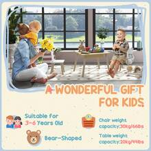 AIYAPLAY 3-Piece Toddler Table And Chairs Set For Nursery, Playroom - Yellow - View 5