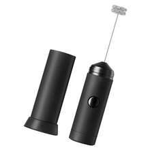 电动奶泡器和饮料搅拌机，手持式牛奶起泡器，适用于咖啡店和家庭使用 - 黑色 - 查看 12