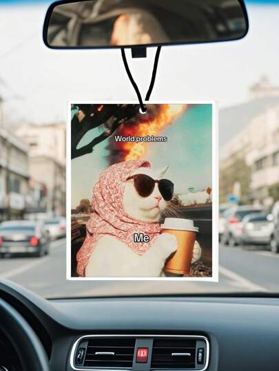 Easypie Selection Pacote de expressão calma para gatos, comprimidos de fragrância de gato fofo, purificador de ar para carro, aromaterapia para guarda-roupa, decoração de espelho retrovisor, decoração de interior de carro, purificador de ar com fragrância natural, bolsa de aromaterapia para banheiro, decoração de parede para sala de estar/escritório/quarto