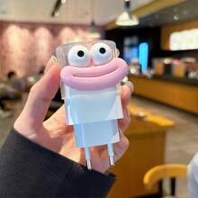 5 件/套 EU 20W 充电器保护套适用于 Apple 13-16 Pro Max/Plus，包含充电头保护套、防弯曲电缆缠绕整理器和卡通搞笑大嘴保护器电缆保护器 - 彩色 - 查看 4