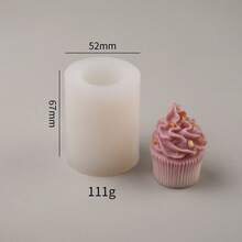 Ice Cream Cone Wax Candle DIY Handmade Fragrance Plaster Multifunctional Silicone Mold - White - View 4