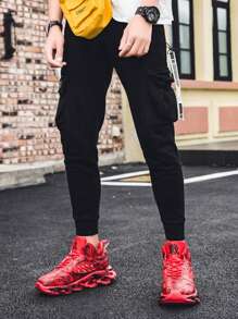 Scarpe sportive casual per adolescenti/giovani, adatte per scuola, sport, basket, corsa, con motivo asimmetrico in graffiti e mimetismo, colorate, suola antiscivolo e resistente all'usura, giovanili ed energiche