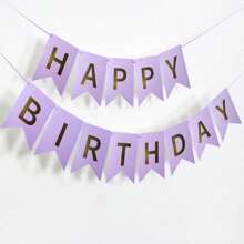 1pc Happy Birthday Party Decoration Background Gold Foil Fish Tail Banner With HAPPY BIRTHDAY Letters Anniversary Celebration Decoration Banner Party Decoration Hanging Paper Banner, Back To School Valentine Day