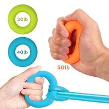 Hand Grip Power Exerciser Strengthener Strength Trainer Gym Ring Training Gift - Green - View 8