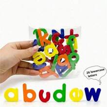 24/26/52/76pcs Fun Uppercase And Lowercase English Letter And Number Symbols Refrigerator Magnets, Personalized Decoration, Suitable For Home Decoration, Kitchen Decoration, Refrigerator Magnets, School Blackboards, Holiday Decoration, Flexible Magnets, Mother's Day Gifts, The Best Gift For Family And Friends (Random Color)