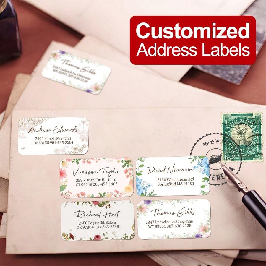 Custom Return Address Labels For Personal And Business Use-Easy To Apply Stickers For Envelopes, Letters, Invitations-Choose From Stylish Designs-Great For Weddings, Events, And Professional Correspondence Back To School - F - View 1