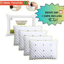 Travesseiro Magnético ORTOPEDICO ALTO alivio da dor Infravermelho anti ronco - 4 TRAVESSEIROS - Visão 1