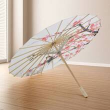 Sombrillas decorativas coloridas con estampado clásico de estilo chino para presentaciones en el escenario y fotografía al aire libre. - Rosa Fucsia - Ver 4