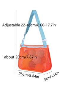 Student Outdoor Storage Net Bag, Shoulder Backpack, Swimsuit Storage Bag, Miscellaneous Organizer Beach Bag, Handheld Storage Beach Net Bag