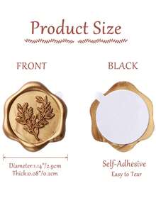 20/30/50/100 张蜡封贴纸，婚礼请柬信封封口贴纸，自粘信封封口，非常适合婚礼、请柬、信封、礼品包装、圣诞节 - 銅色 - 查看 5