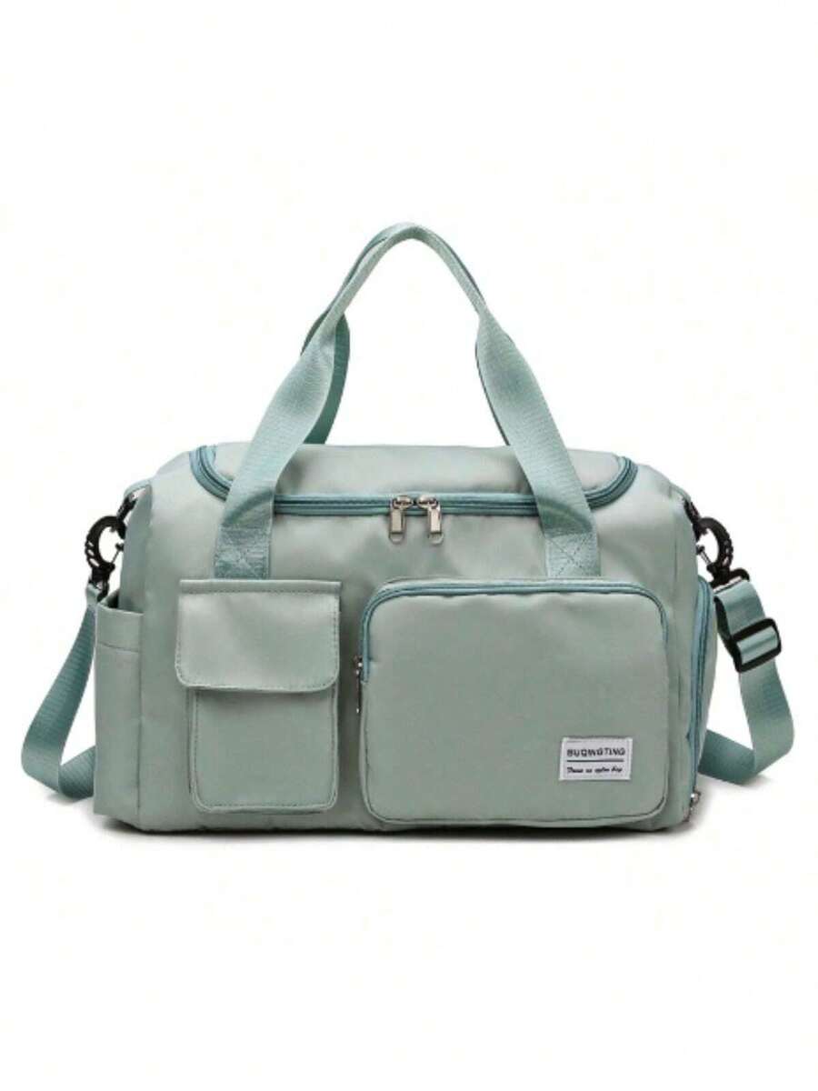 Sport Travel Bag With Waterproof Pocket Side Handle 30L Capacity YB601 - Verde - Ver 1