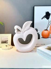 1pc Simple Apple Shaped Desktop Centerpiece White Creative Bohemian Style Crafts Suitable For Friends Gifts/Desktop Office Home Decor - Multicolor - View 7