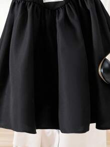 Young Girl' Fashionable Casual Sleeveless Graphic A-Line Dress