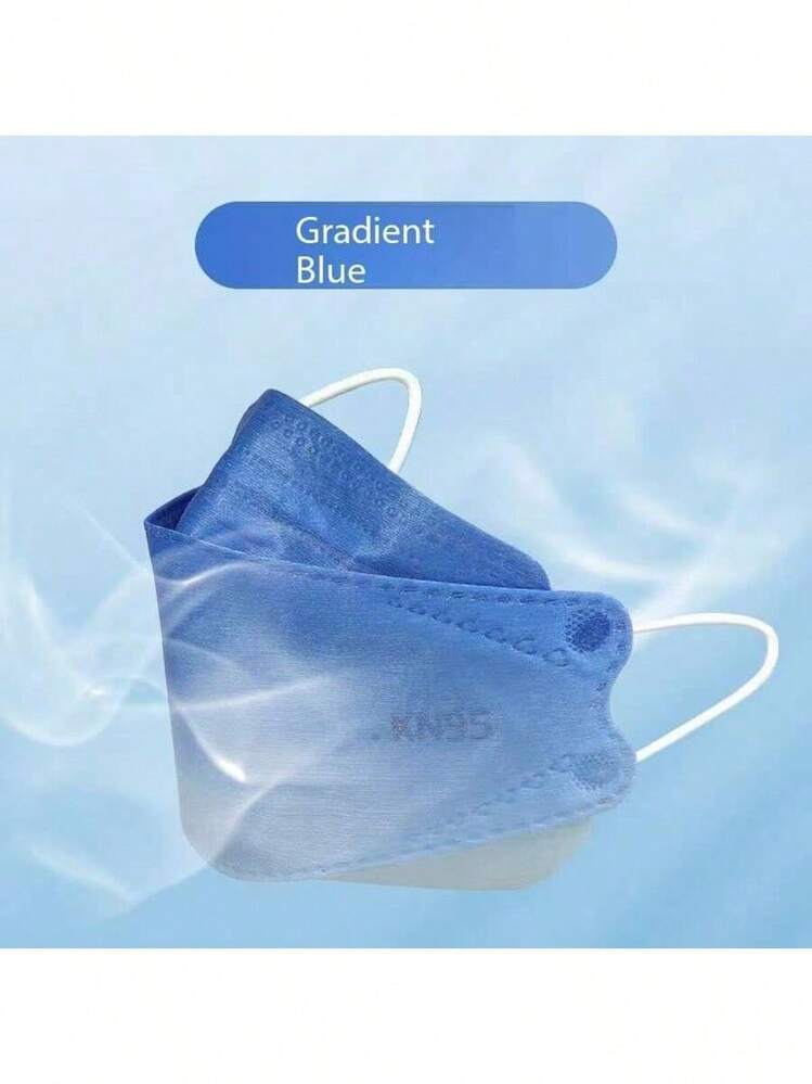 20片装高品质KN95口罩，渐变鱼形一次性口罩，3D时尚设计，便携独立包装，适合户外旅行 - 彩色 - 查看 6