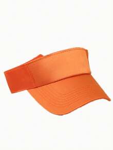 1pc Women's Fashion Faux Silk Satin Solid Color Sun Visor Cap - Multicolor - View 9