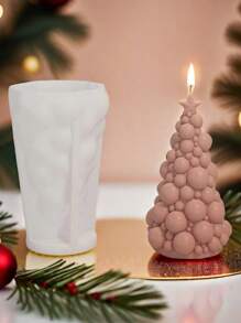 1pc Bubble Ball Tree DIY New Silicone Candle Mold, Holiday Gift, Fragrance Stone Gypsum Home Decor Craft Mold