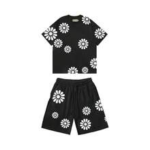 Foam Donut Printed Kapok Short-Sleeved Casual T-Shirt Cover For Men WomenNew Style - Đen và trắng - Xem 6