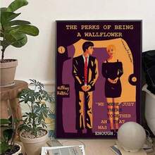 1 幅复古经典电影《壁花少年》墙壁艺术海报客厅酒吧咖啡厅卧室办公室家居装饰帆布画无框 - 彩色 - 查看 16