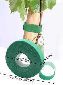 1-50 cuộn băng dính tự dính có thể cắt được, hình cây xanh và dùng để buộc cáp nguồn/dữ liệu, có thể tái sử dụng. - màu xanh lá - Xem 4