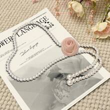 1 pieza Lujo Sujetalibador de cortina con rosa, accesorios de cortina cuerda decorativa, cinta sujetalibador de cortina floral de alta gama