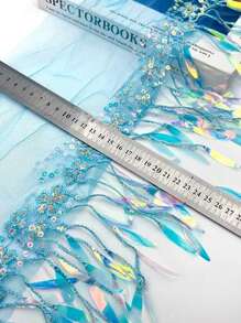 1pc Glitter Hip Scarf, Belly Dance Skirt, Jazz Dance Hip Scarf, Versatile Hiphop Waist Belt