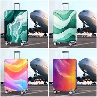 1 Stück Linienmuster Hochelastischer Staub-Schutzbezug, einfache Montage, Reiseessentiell, geeignet für 18-32 Zoll Koffer, Polyester Schutzgurt mit Gummiband, geeignet für Outdoor und Urlaubsreisen, Gepäckschutz | Lebendiges Design | Passgenauer Elastikbund, Gepäckreise Zubehör