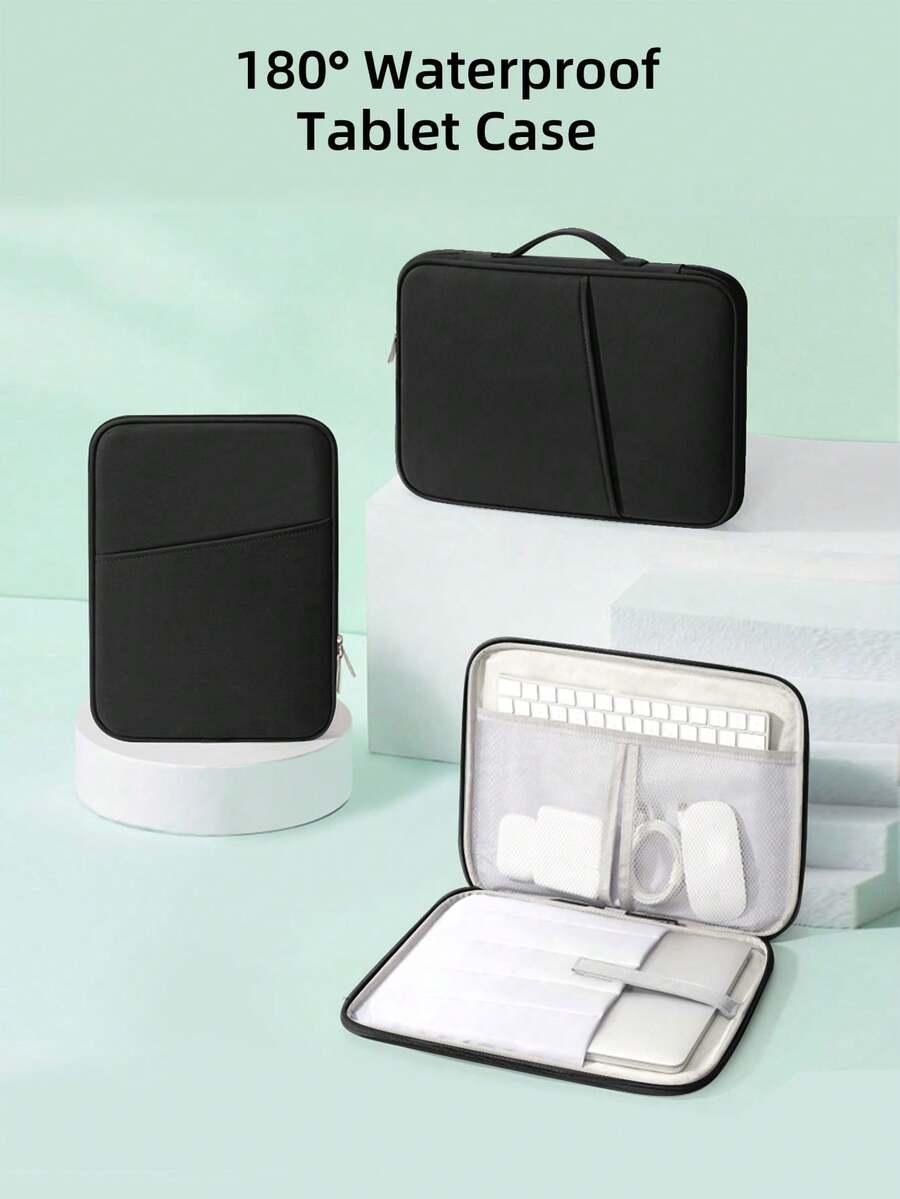 平板电脑包适用于 11-13 英寸平板电脑，兼容 iPad A16 2025 10 10.9 9 8 7 10.2 英寸 Air 11 M3 M2 Air 13 Pro 11 12.9 13 - 黑色 - 查看 1