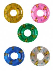 10pcs Vitality Mini Swimming Ring - Fun Pool Float - Summer Pool Party And Shower Games Bathtub Mini Swimming Ring, Beach Essentials, Beach Accessories - Multicolor - View 11