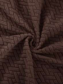 1 pièce Housse de fauteuil en velours jacquard, résistante aux taches, anti-poussière, anti-rayures, convenant à toutes les saisons, disponible en plusieurs couleurs, idéale pour la maison, la chambre, le salon et la salle à manger - Brun foncé - Voir 6