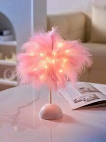 1PC LED Feather Decorative Lights,Warm & Romantic Desk Table Lamp Decor For Bedroom,Battery Powered,Suitable For Gift,A Romantic Fairy Lamp