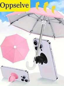 Phone Umbrella For Sun Cell Phone Umbrella Sun Shade, Mini Umbrella For Phone With Universal Adjustable Piggy Suction Cup Stand Outdoor, Sun Shade For Cell Phones, Kindle, IPad Navigator Phone Umbrella For Sun Shade Mini Phone Umbrella , Anti-Glare Sun Shield Cell Phone Cover, Protect Your Phone From Rain And Sun, Screen Blocking Glare Anti-Reflection Travel Essentials, [2pcs/Set, Phone Umbrella For Sun & Piggy Suction Cup]