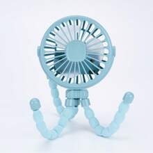 EIGIIS 1 Stück USB aufladbarer Oktopus Ventilator mit flexiblem Stativ, tragbarer, handgehaltener elektrischer Ventilator in Blau, Pink und Schwarz, abnehmbarer 3-stufiger Akku-Ventilator, bessere Kühlung für Auto-Sitz-Reise, perfektes Geschenk für Freunde