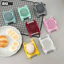 Accesorios de cocina cortador de huevos picador cortador de ensalada de frutas de acero inoxidable herramientas para huevos procesadores manuales gadget de cocina ALI426 - Color aleatorio - Ver 2