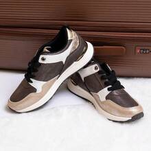 DESAI New Fashion Women Rubber Sole Casual Sneakers, Colorblock Sports/Running Shoes, Lightweight & Comfortable - Black - View 2