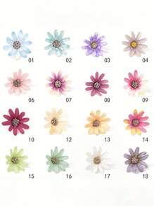 100pcs Artificial Silk Flower Decor Accessories For Headpieces, Wedding Corsage DIY Crafts