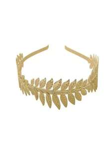 1 pièce Serre-tête en métal de style européen et américain à la mode avec feuille, accessoire de cheveux pour femmes, bandeau, cerceau de cheveux