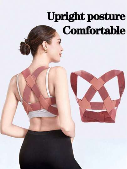 1pc Invisible Adjustable Adults Sports Bra, Open Shoulder Design For Comfort Fit, Suitable For Chest Muscle Expansion, Bench Press, Upright Posture Back Training Exercise Waist Belt Suitable For Workout Home Sports And Walk