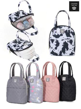 LEQUEEN 1pc Oxford Cloth Insulated Tote Mama Bag, Large Capacity Diaper Bag For Casual Outing Storage