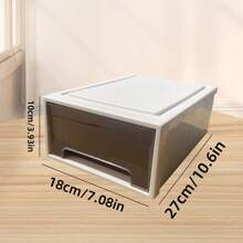 Scatole di stoccaggio impilabili, realizzate in materiale PP, contenitori di stoccaggio stile cassetto, salvaspazio per casa, soggiorno, camera da letto, ufficio, organizer da scrivania