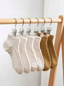 40 pièces Pinces à linge portatives en acier inoxydable avec crochets - Pinces de suspension multifonctionnelles pour la lessive, l'organisation de la penderie, les costumes de vacances et la maison. Pince à crochet unique multifonctionnelle pour pantalons, jupes, séchage. Pince à crochet résistant au vent, organisateur gain de place pour la chambre à coucher, le placard, la penderie, la maison, le dortoir