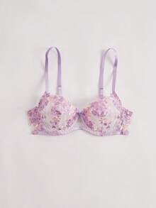 Halloween Style Sexy Transparent Floral Lace Lingerie Set For Women, Exquisitely Designed With Soft And Skin-Friendly Fabric, Available In 8 Vibrant Colors To Choose From. - 淡紫色 - 查看 4
